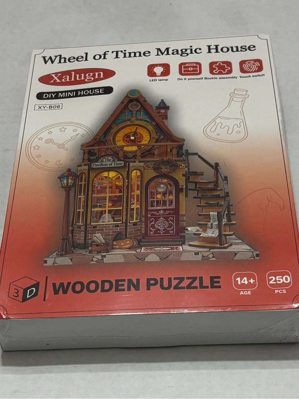 Xalugn Wheel of Time Magic House XY-B06 3D Wooden Puzzle 250 Pcs LED DIY (600)